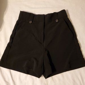 Black high waist mini shorts